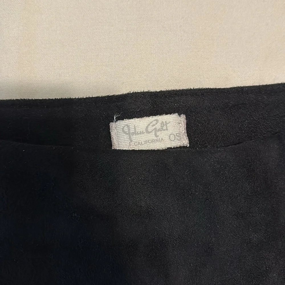 Black Mini Suede Skirt - Picture 2 of 2